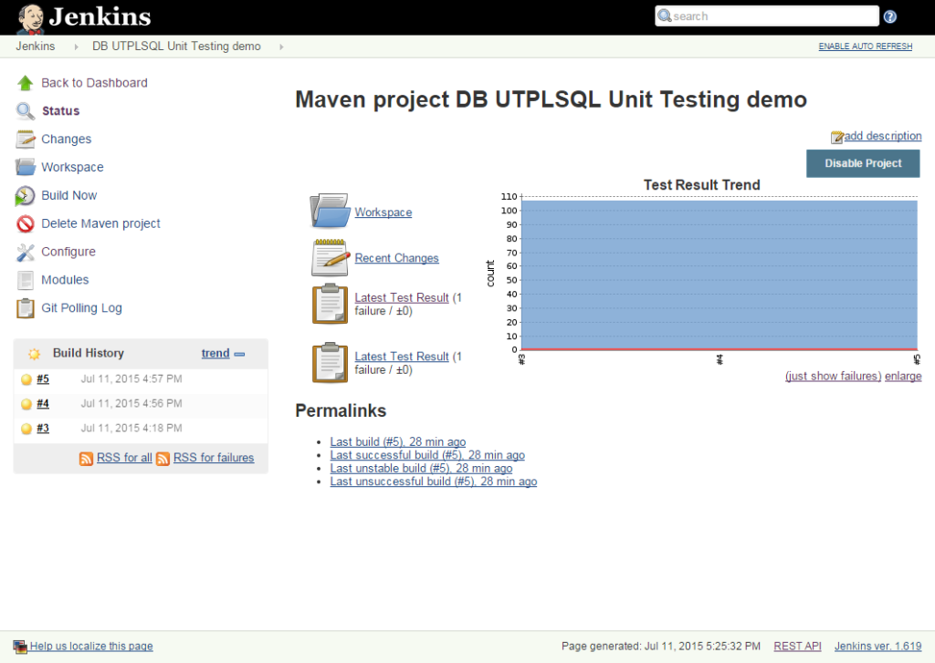 Jenkins-job-main-page(utplsql)